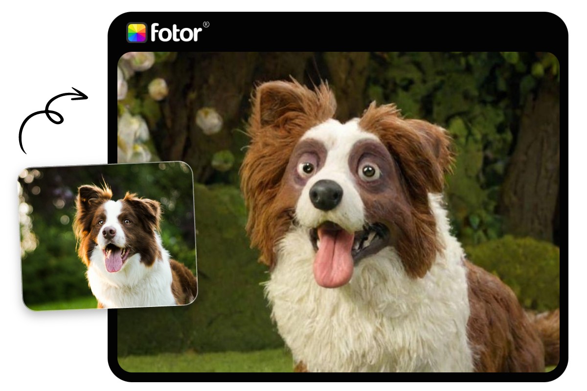 犬の写真に粘土フィルターを追加する