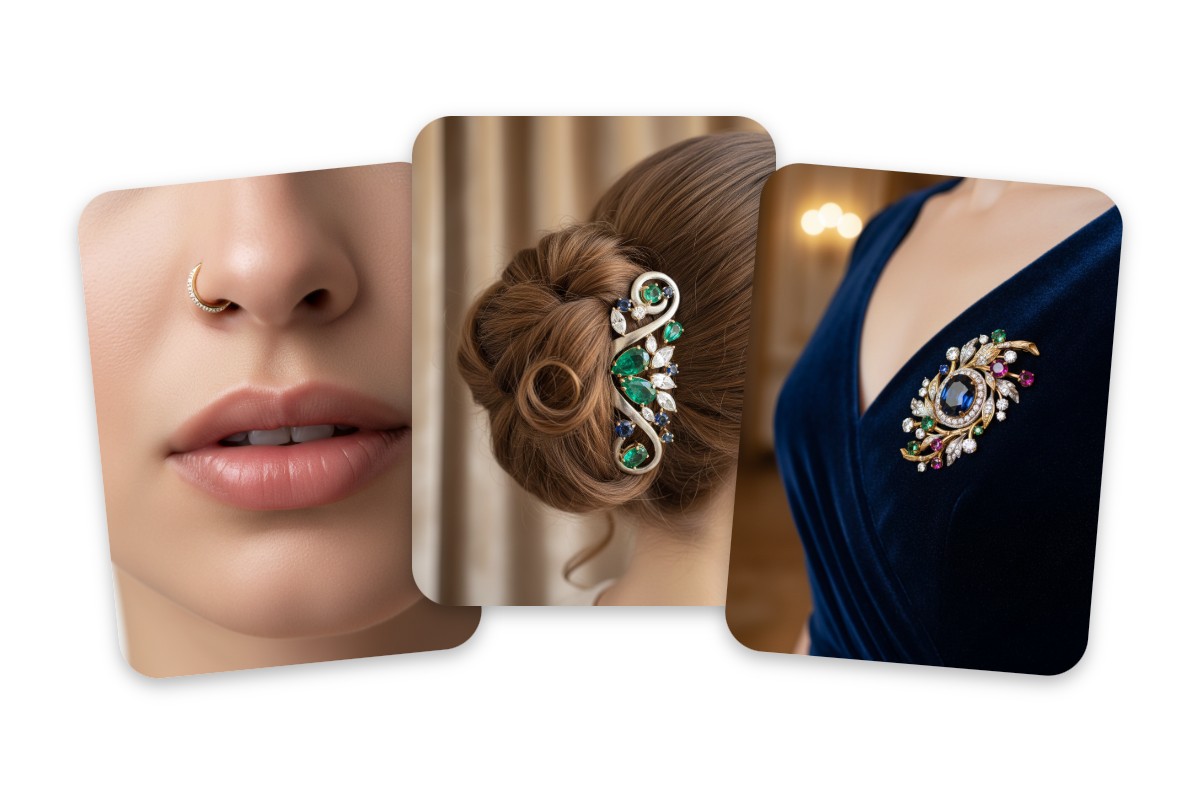 Add different jewelry pieces to your photos