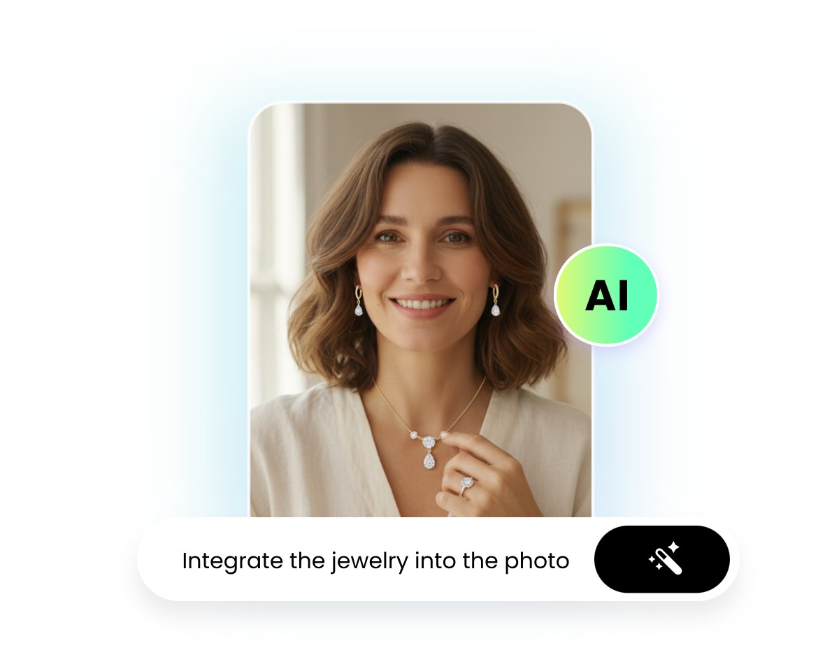 Add jewelry to photo with fotor ai