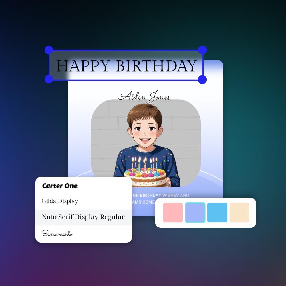 Add multiple elements to an anime image