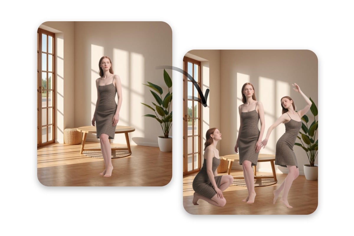 Add person in photo to design creative picture