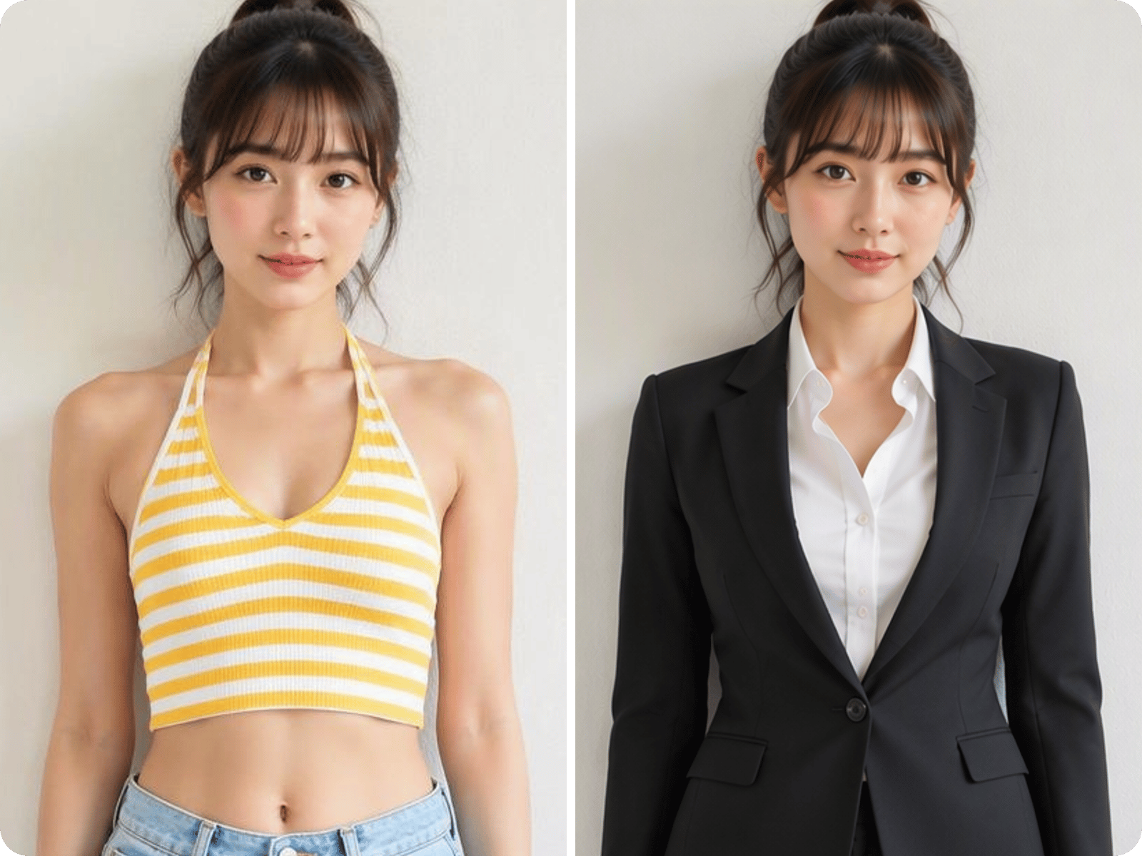 ワンクリックで証明写真にスーツを合成