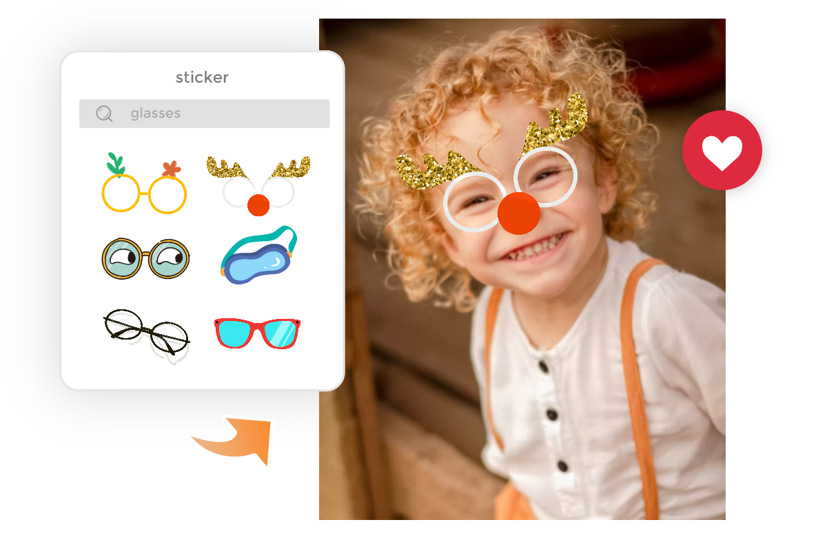 Adding stickers deals to photos