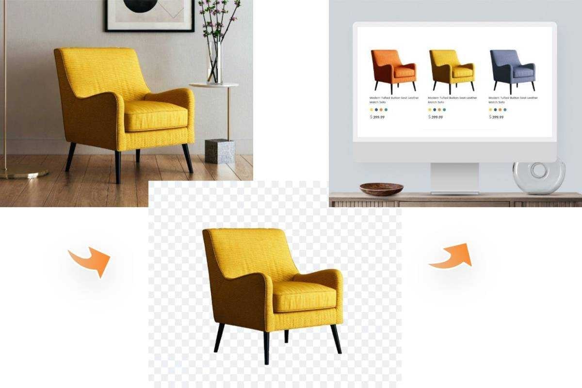 Adicione facilmente um fundo branco às imagens de produtos
