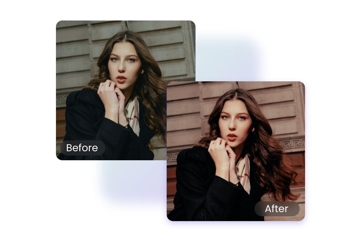 Aesthetic filter effect for a portrait of a beauty