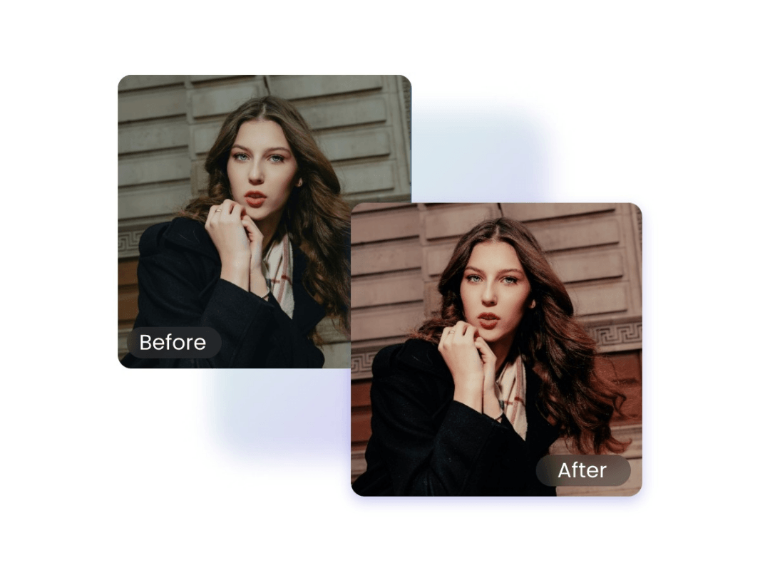 Aesthetic filter effect for a portrait of a beauty