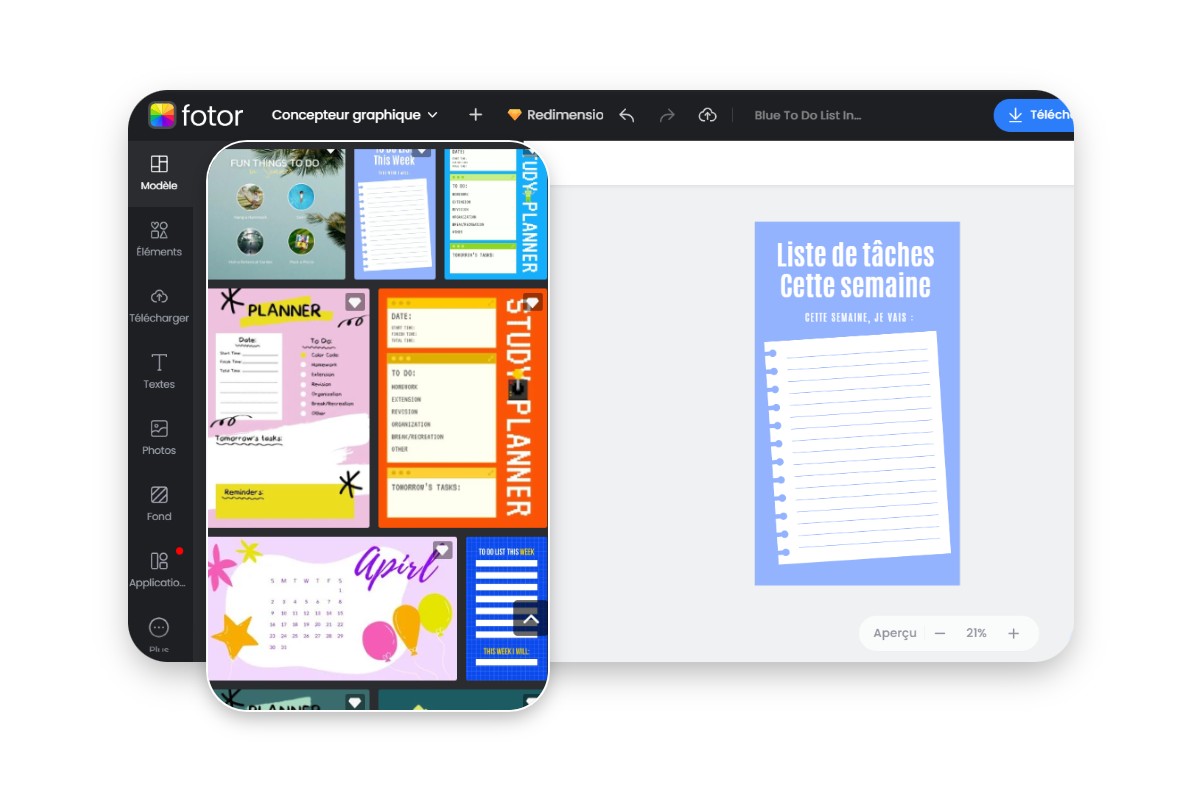 IA gratuite pour faire des fiches de révision avec Fotor