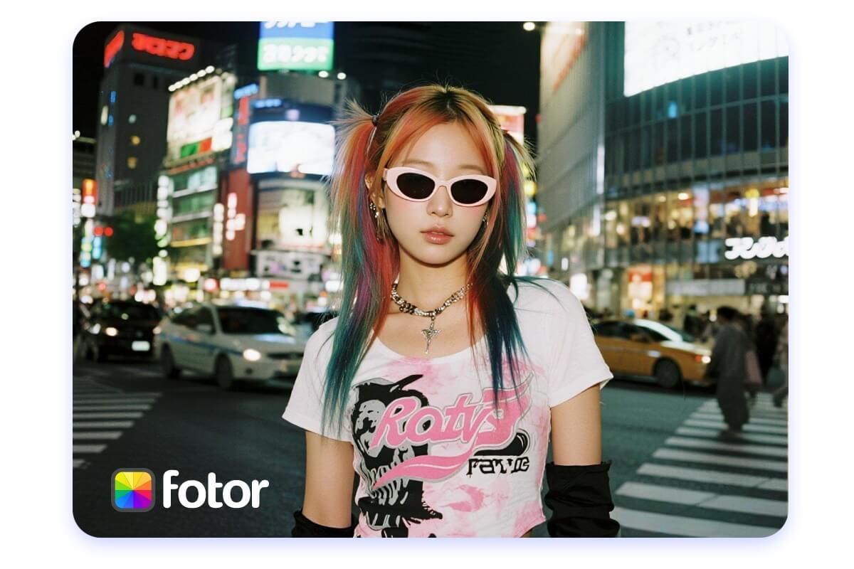 サングラスを着たAI美女の画像生成