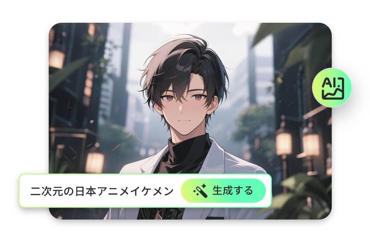 アニメ風AIイケメンイラスト生成