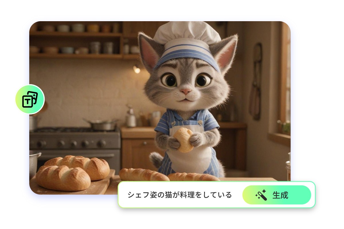 画像からAI猫料理動画を生成