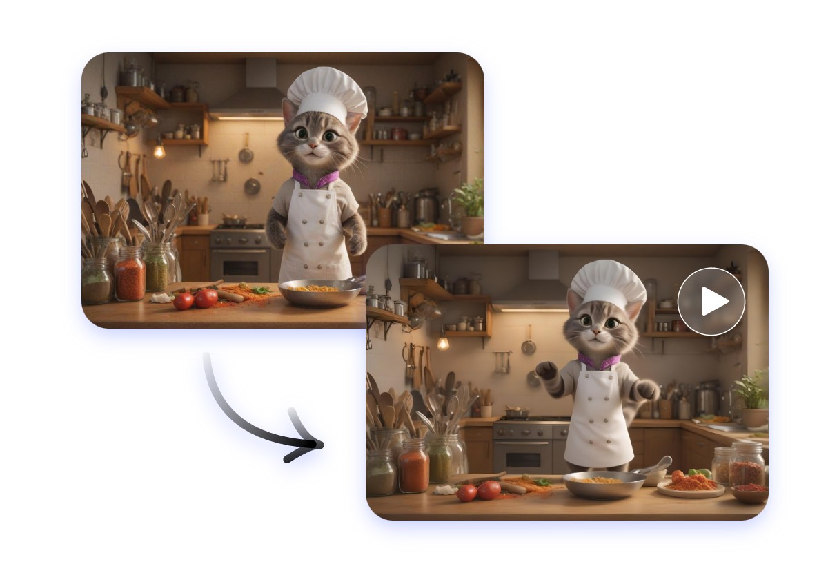 画像からAI猫料理動画を生成