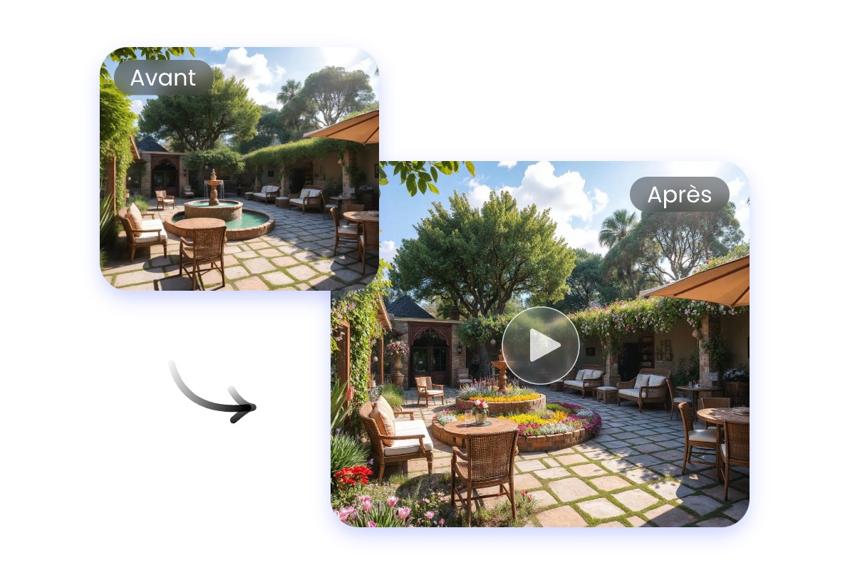 Transformer votre design de jardin en vidéo avec l'IA