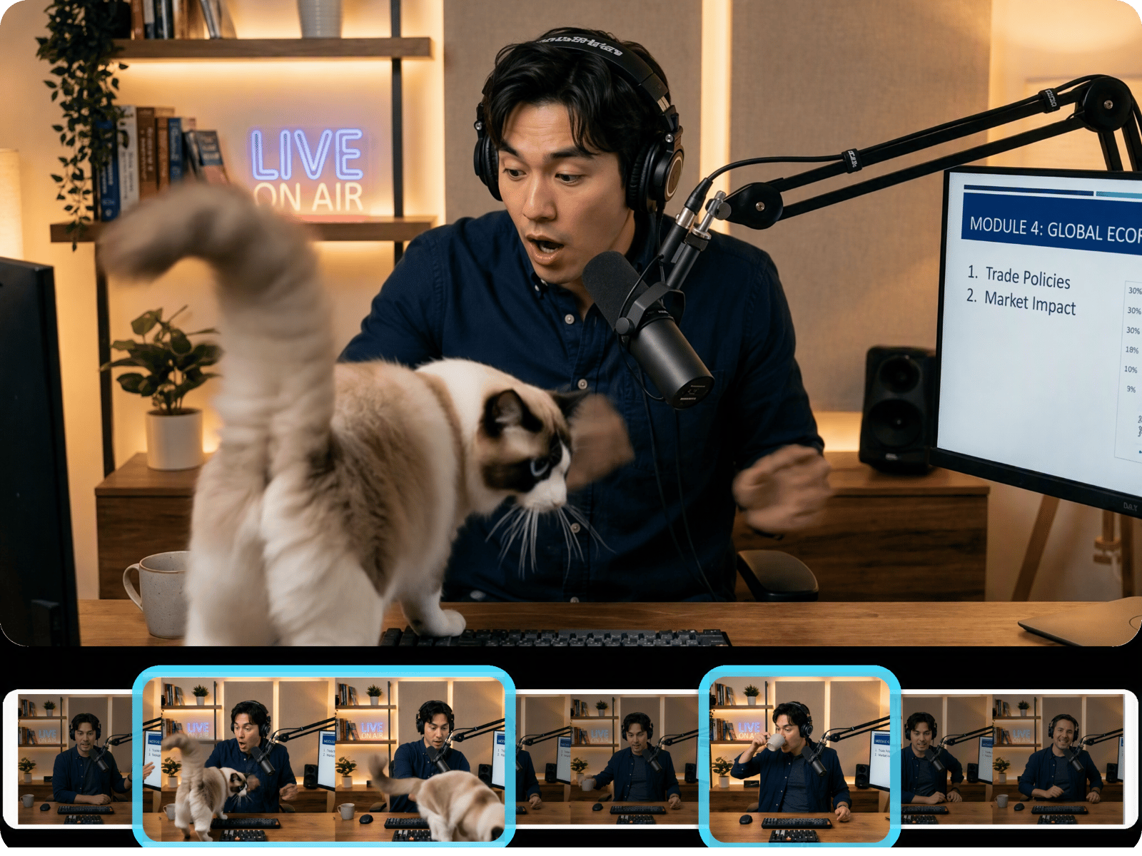 長時間の動画をハイライト動画に変換