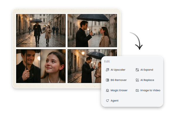 All in one plattform fuer weiterbearbeitung des ki storyboards