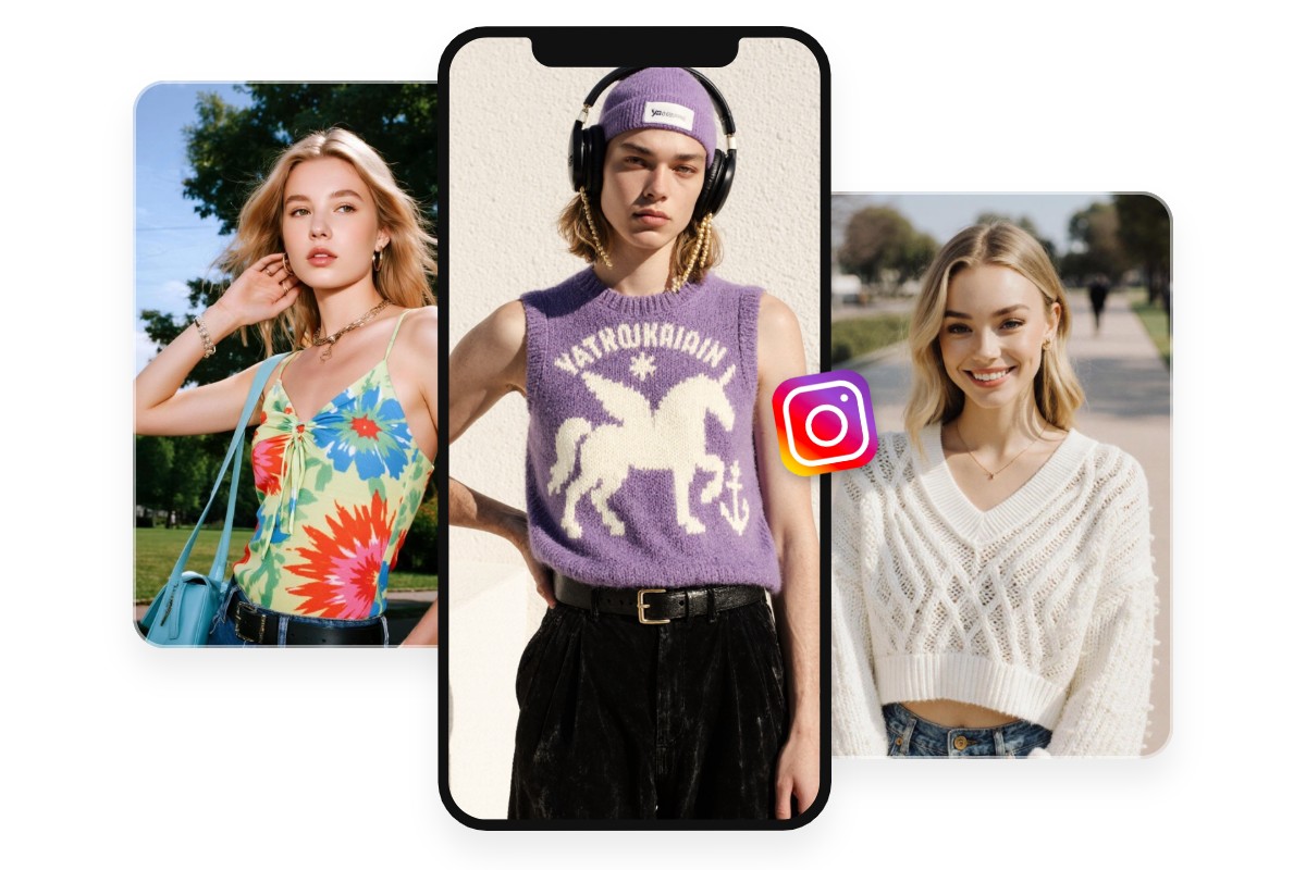 An image of 3 AI generated Insatgram reels