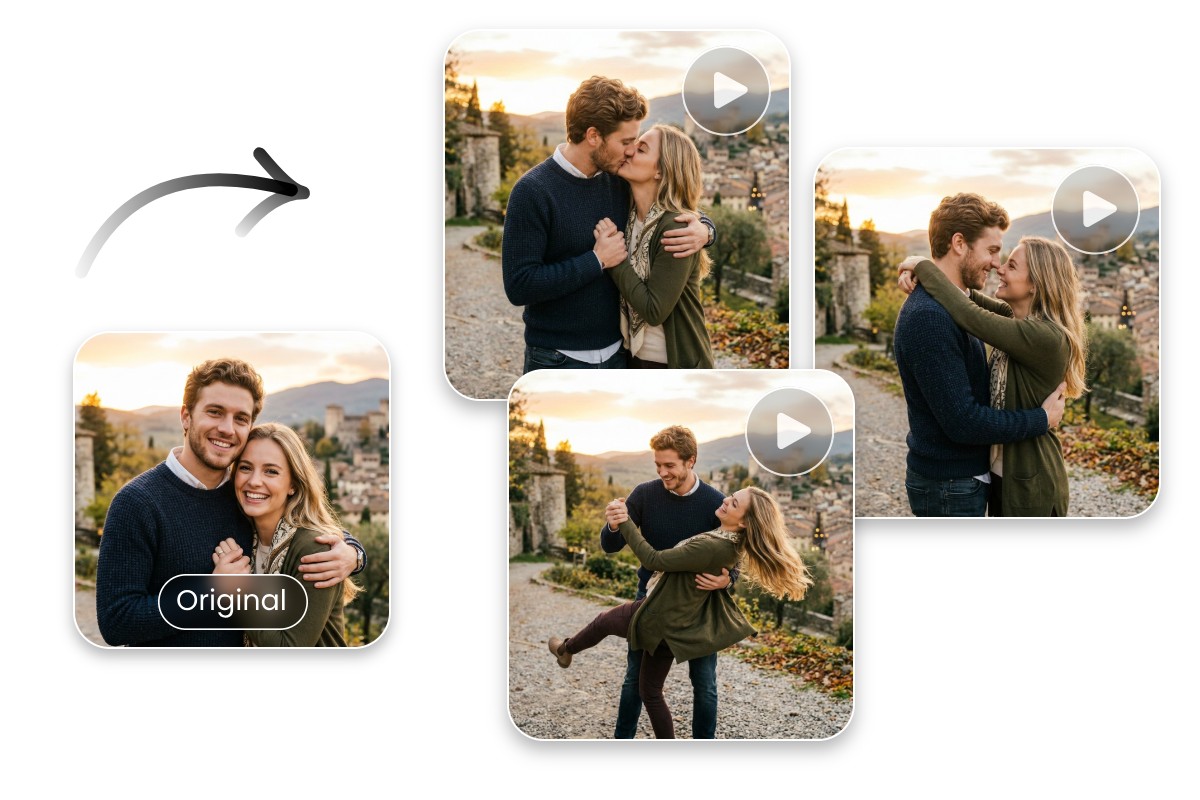 Animate a couple photo into different motion