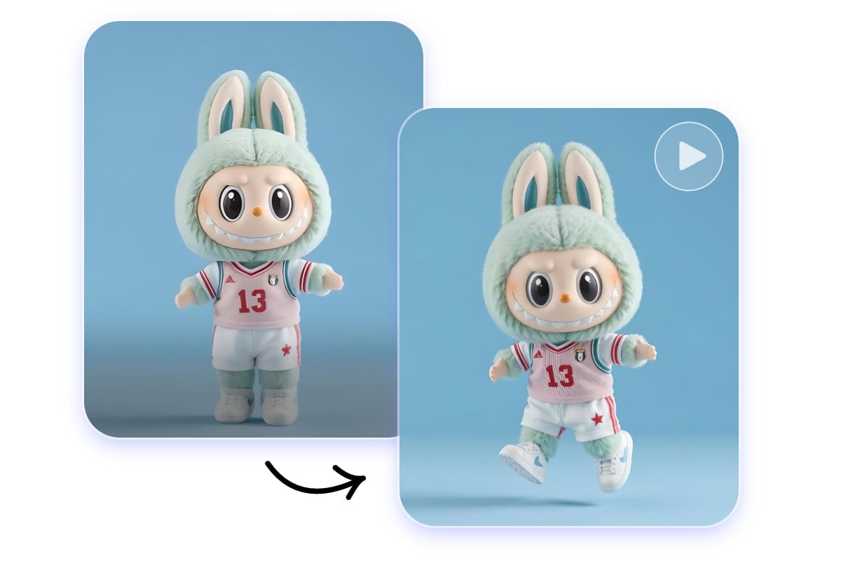 Labubu-Bild als animiertes Video