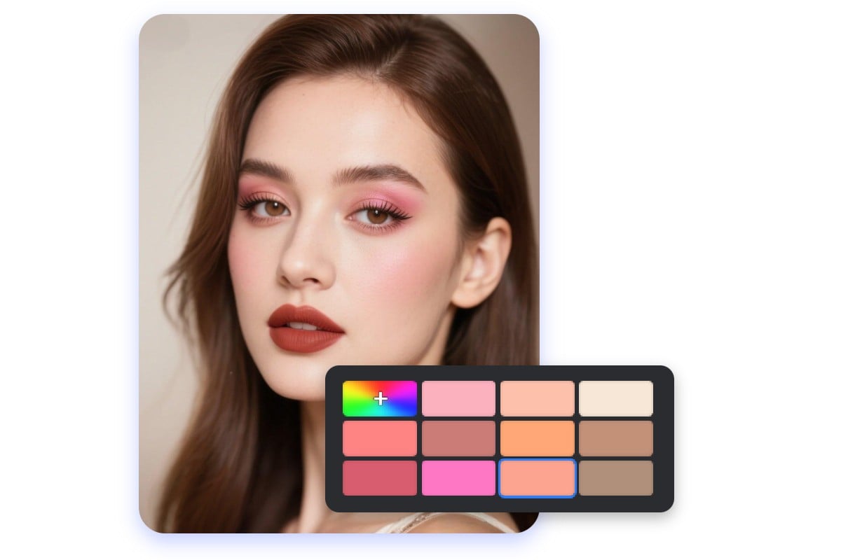 Apply digital makeup filters with one simple click