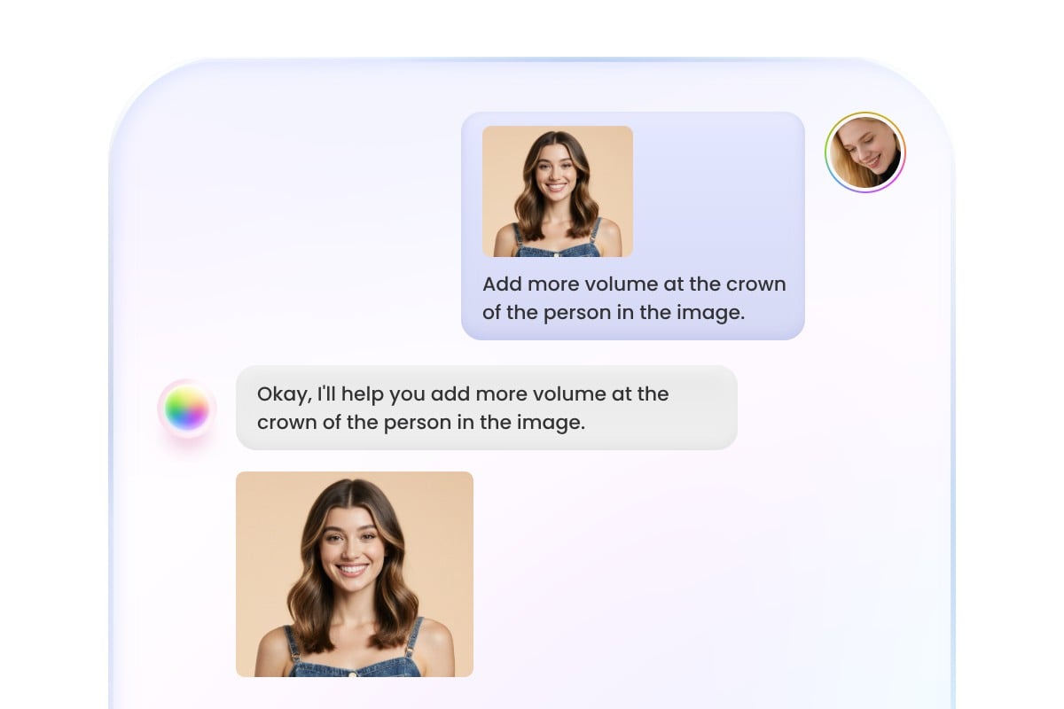 髪型を磨き上げる写真髪型編集