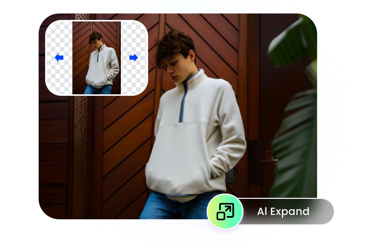 perluas gambar secara otomatis online dengan satu klik menggunakan fotor ai