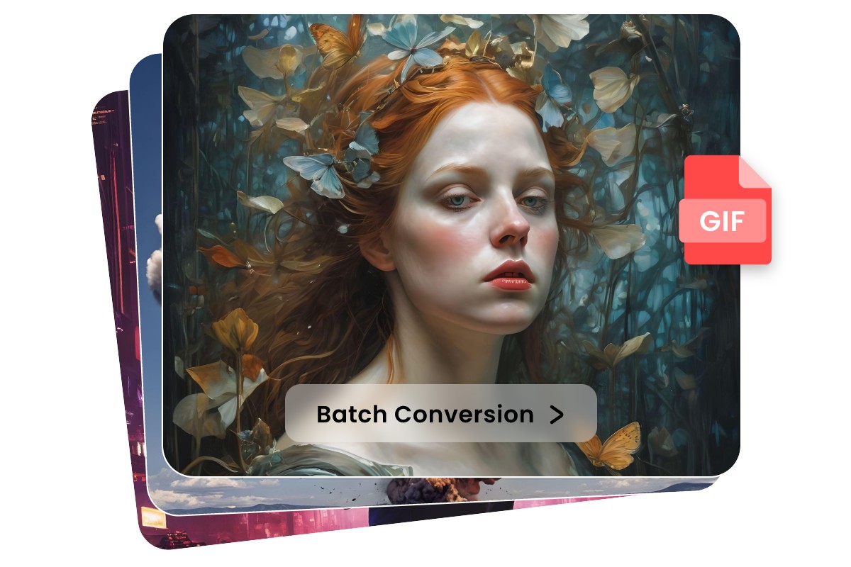 Batch convert png images to static gifs on fotor