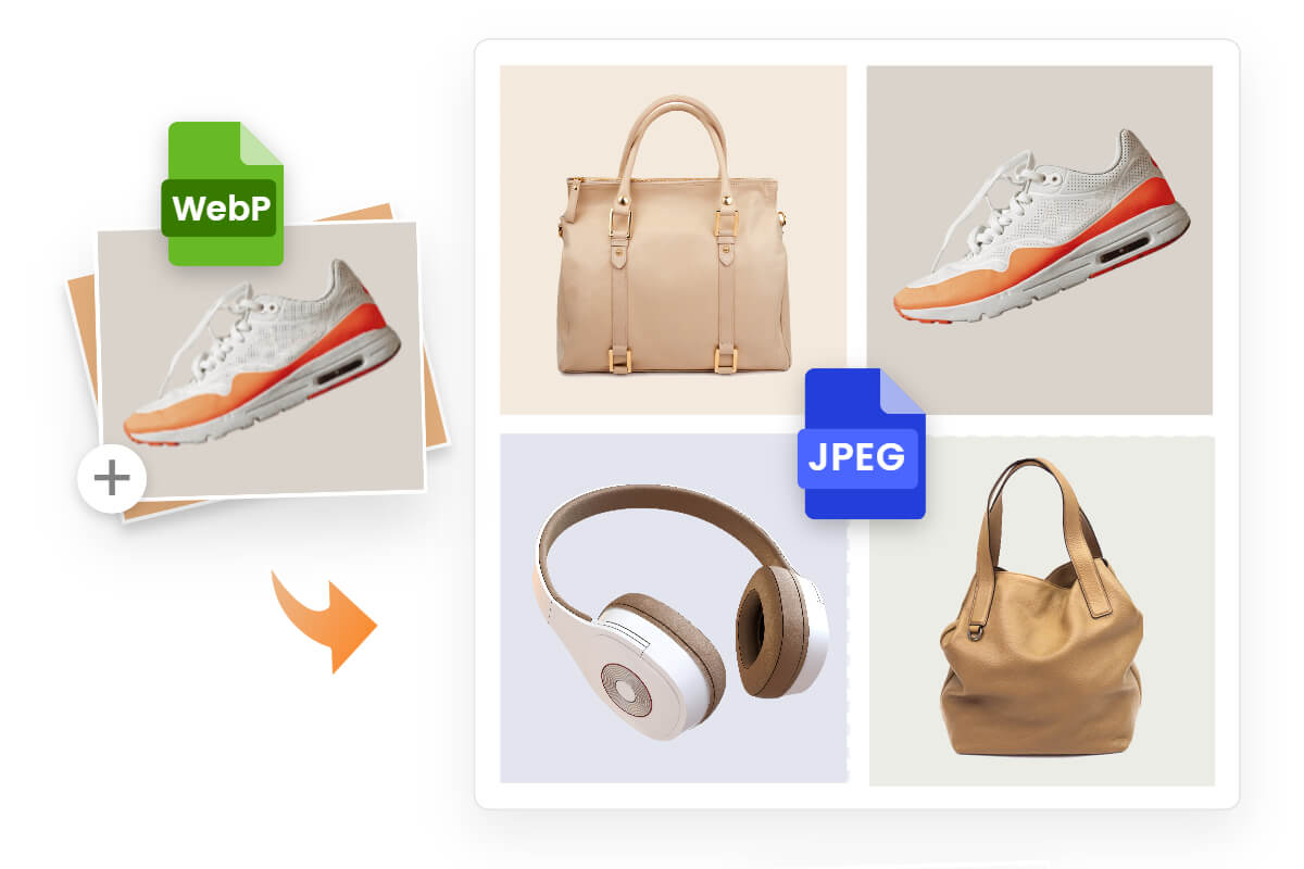 Batch convert webp files to jpeg with Fotor