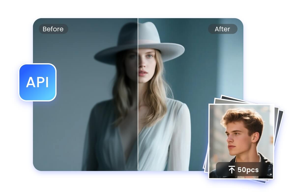 Batch improve the quality of multiple images at once with Fotor photo enhancer api