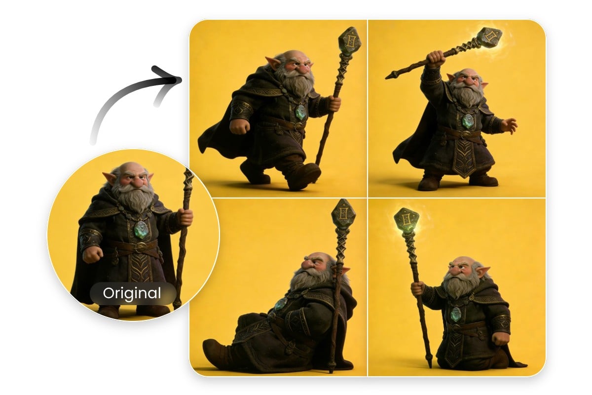 Change game ui character pose