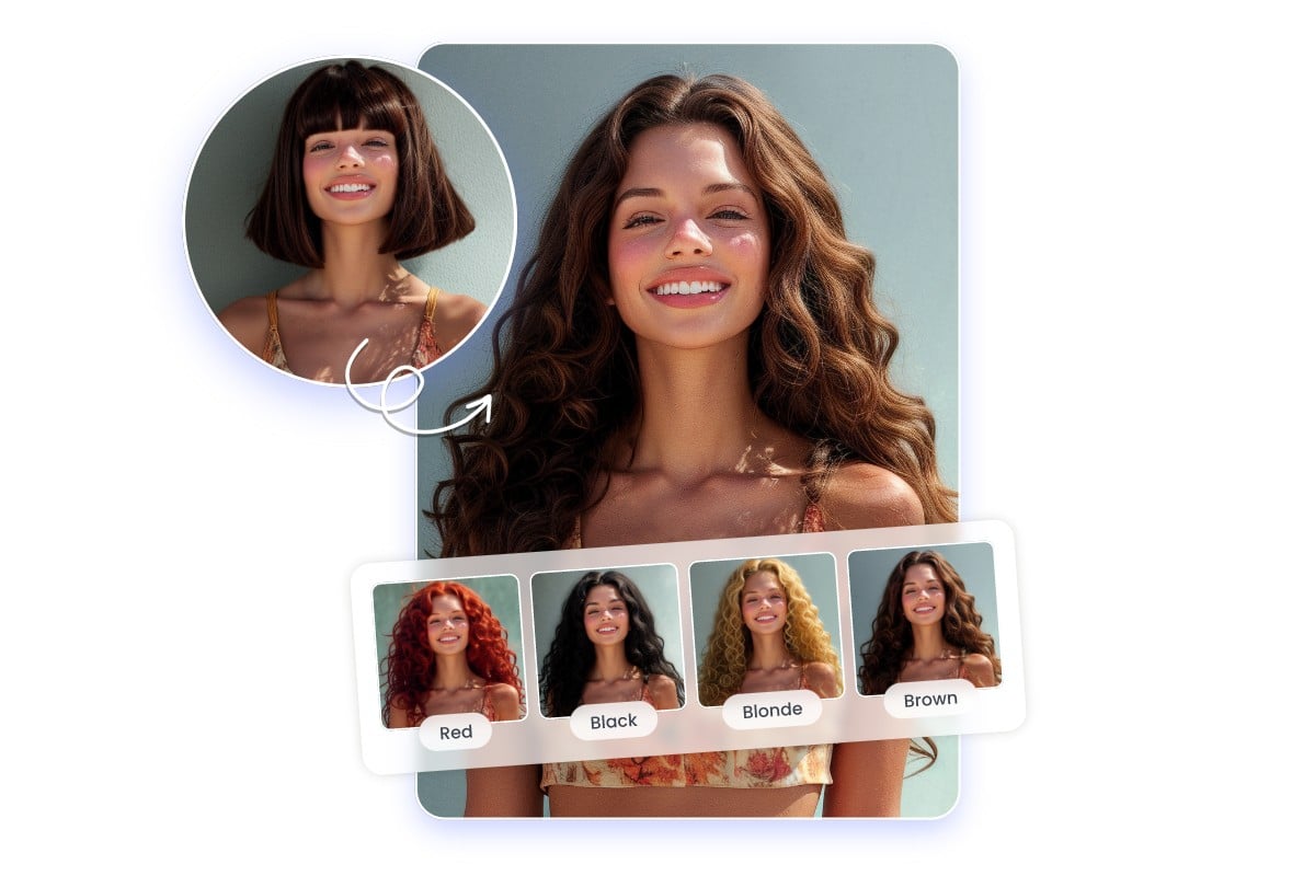 AIで髪色チェンジも可能！似合う髪型＆髪色を簡単シミュレーション