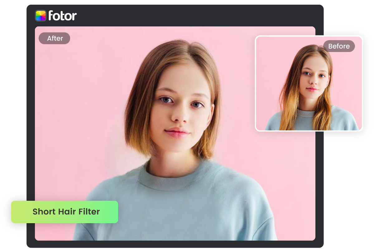 Short Hair Filter: Try On Virtual Haircut Styles Online With AI