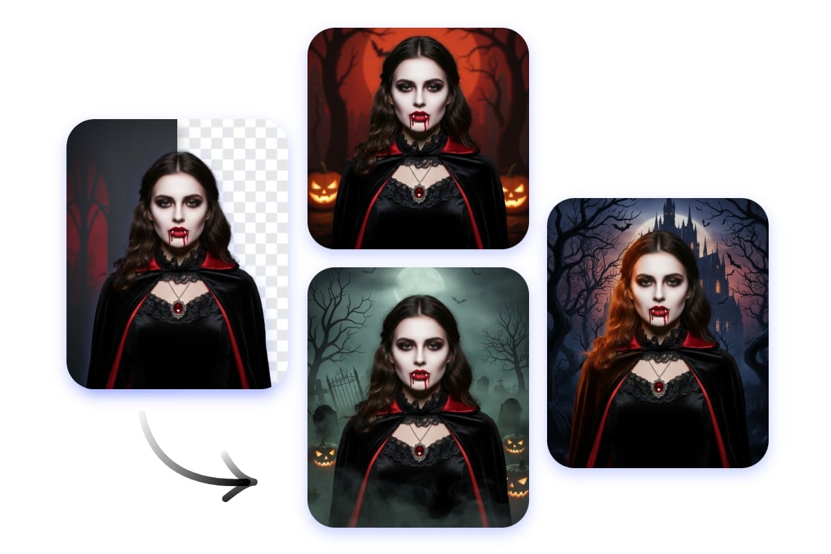 Change halloween image background