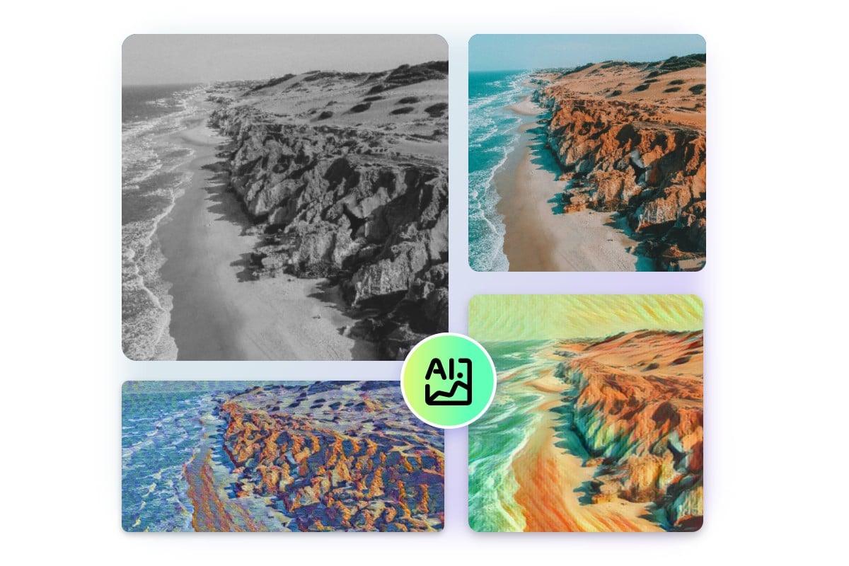 Change photos to art in various styles with AI and colorize black and white photos