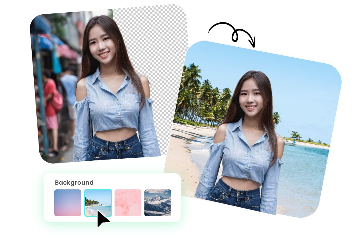 Fotorで写真の背景を変更する