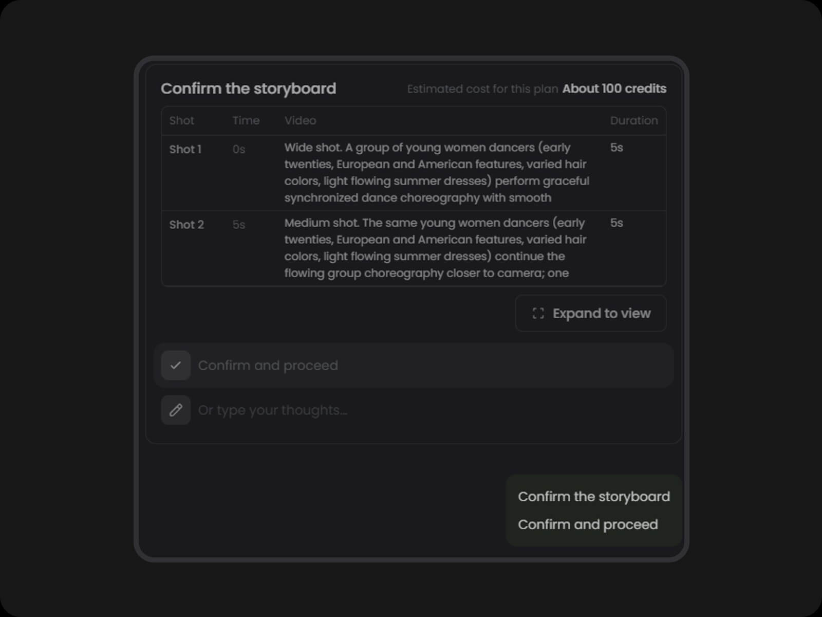 Chat with fotor agent and specify a creative plan for the music video
