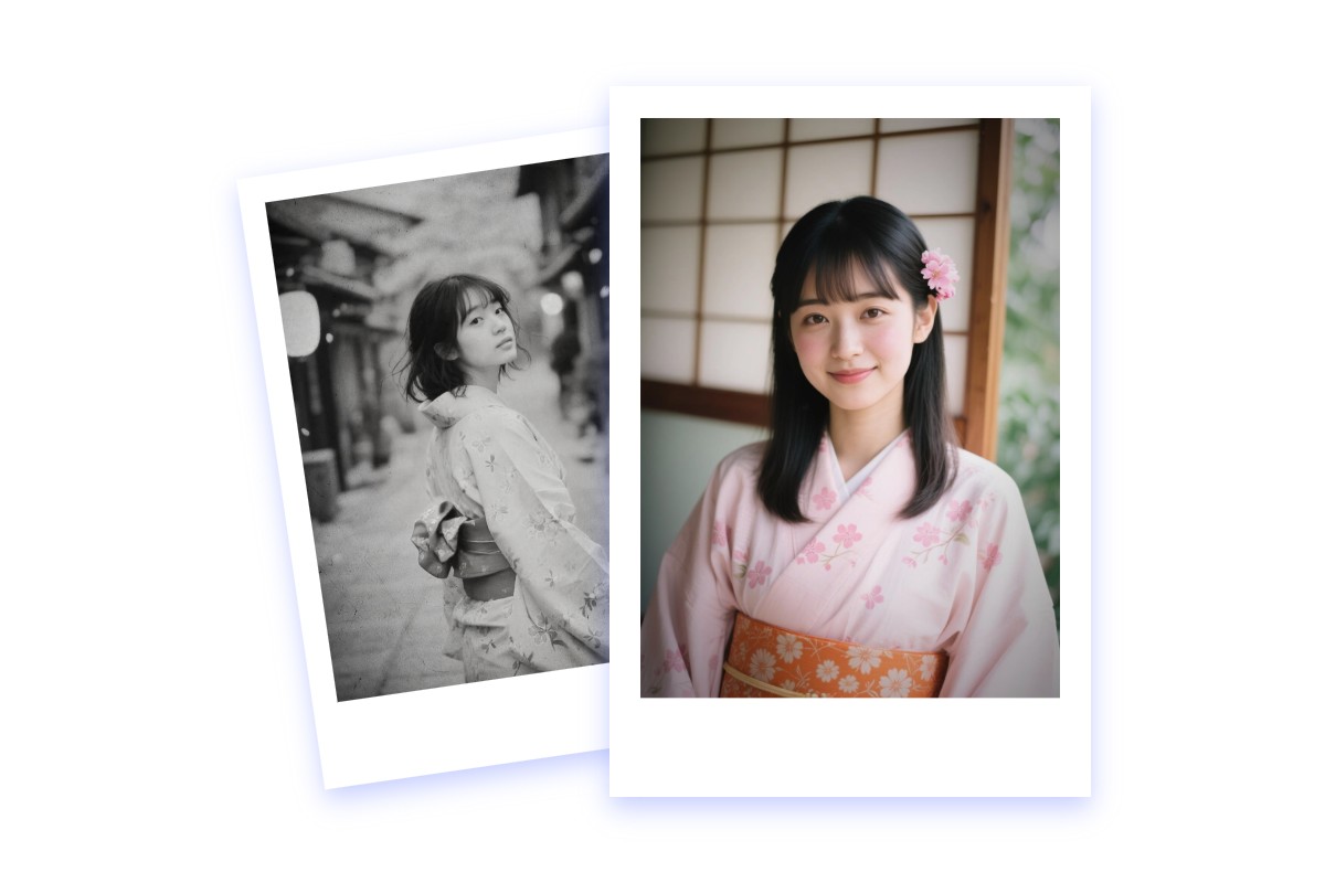 多彩なフィルターでチェキ風写真の雰囲気を演出