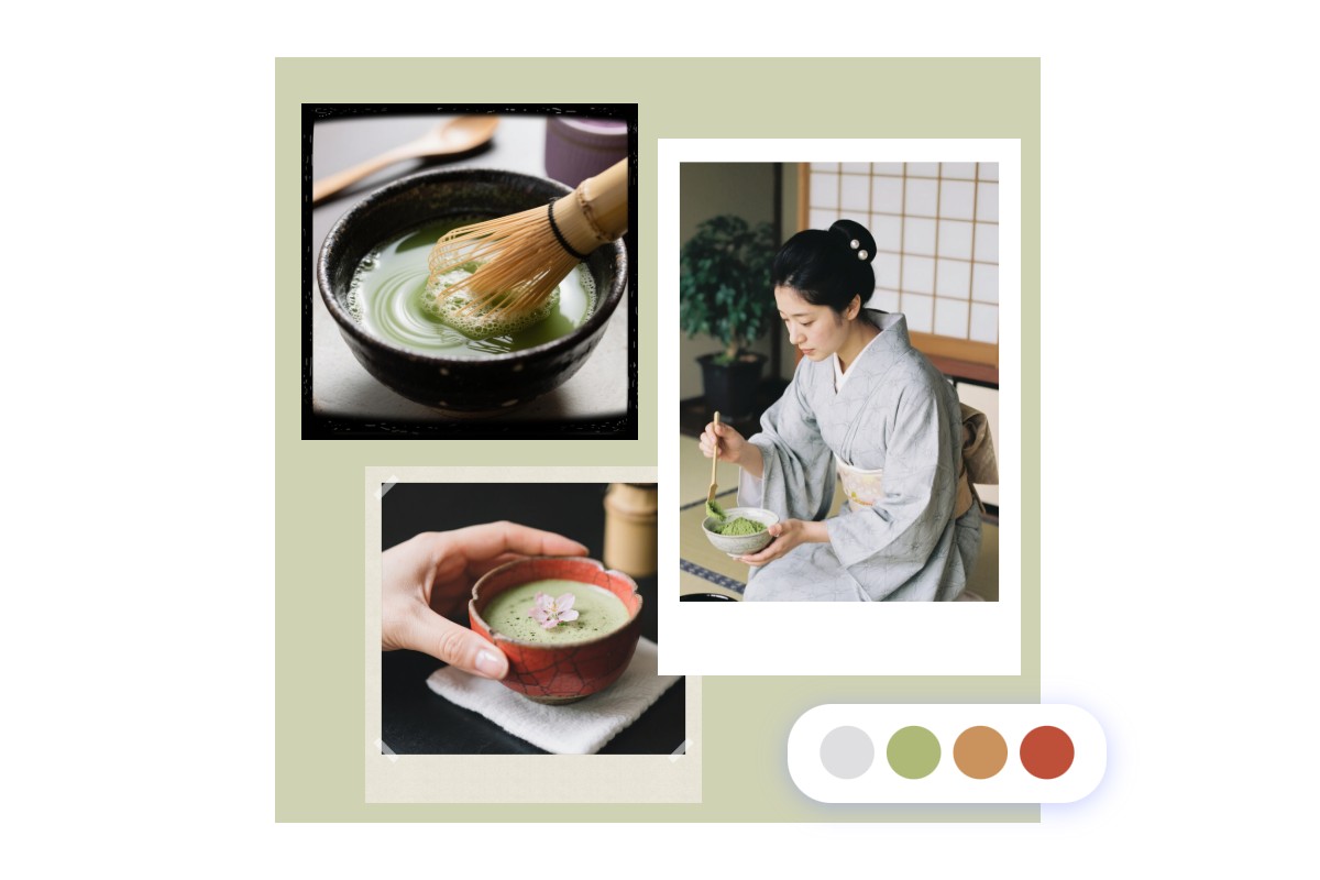 生成したポラロイド風写真をコラージュにまとめられる