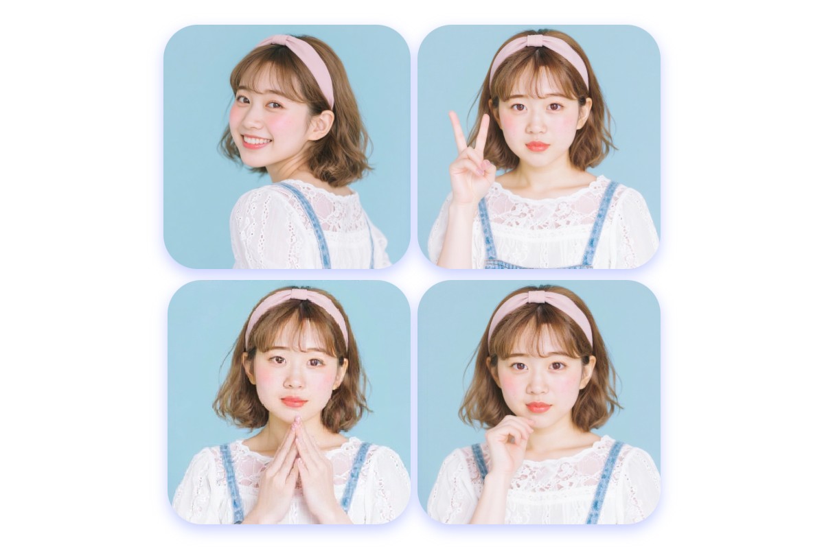 韓国で人気の「人生4カット」写真も簡単に生成