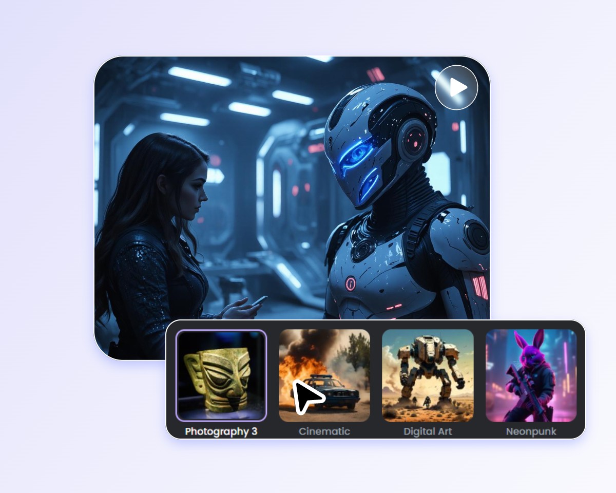 映画スタイルと設定をカスタマイズ