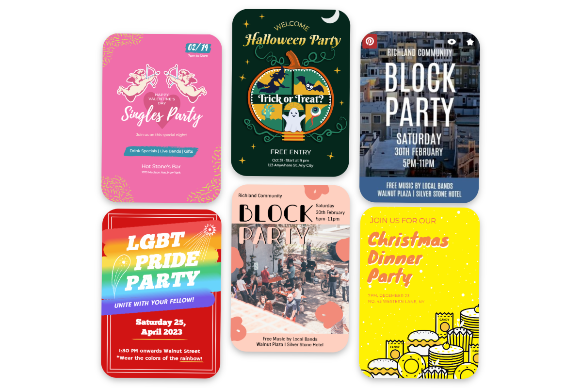 Choose a suitable party flyer template and start your own design