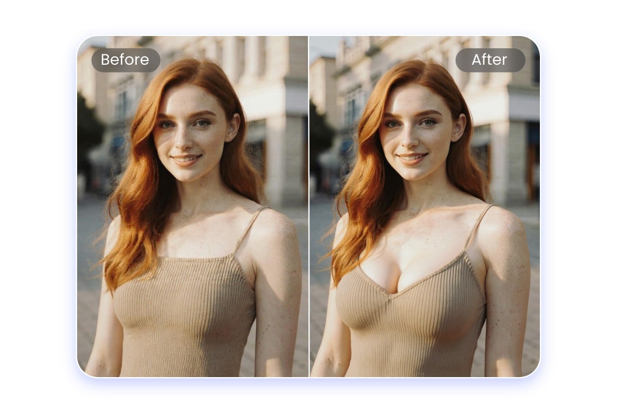 Clothing adapts naturally to new breast sizes