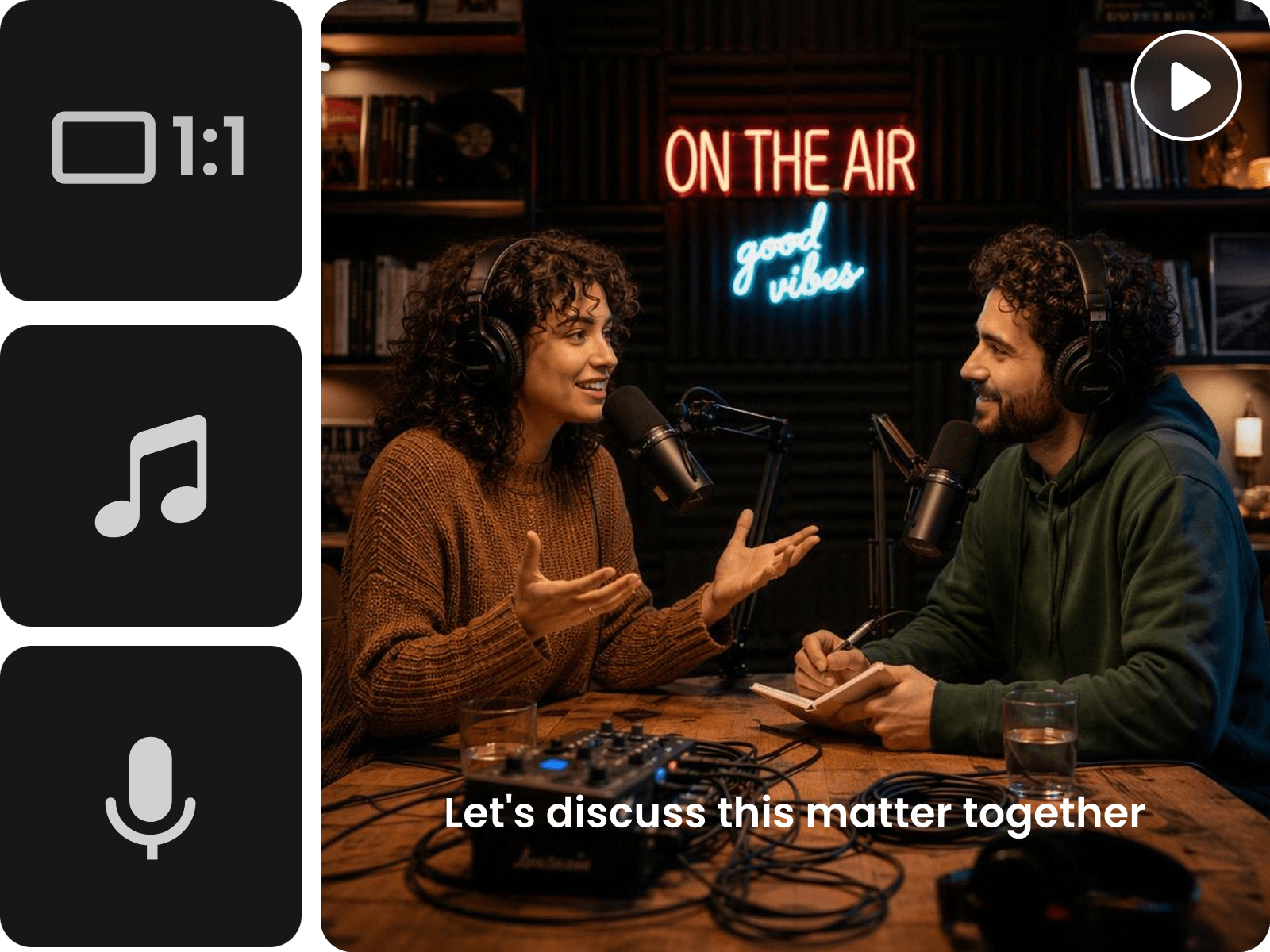 Control the audio music and aspect ratio of your explainer video