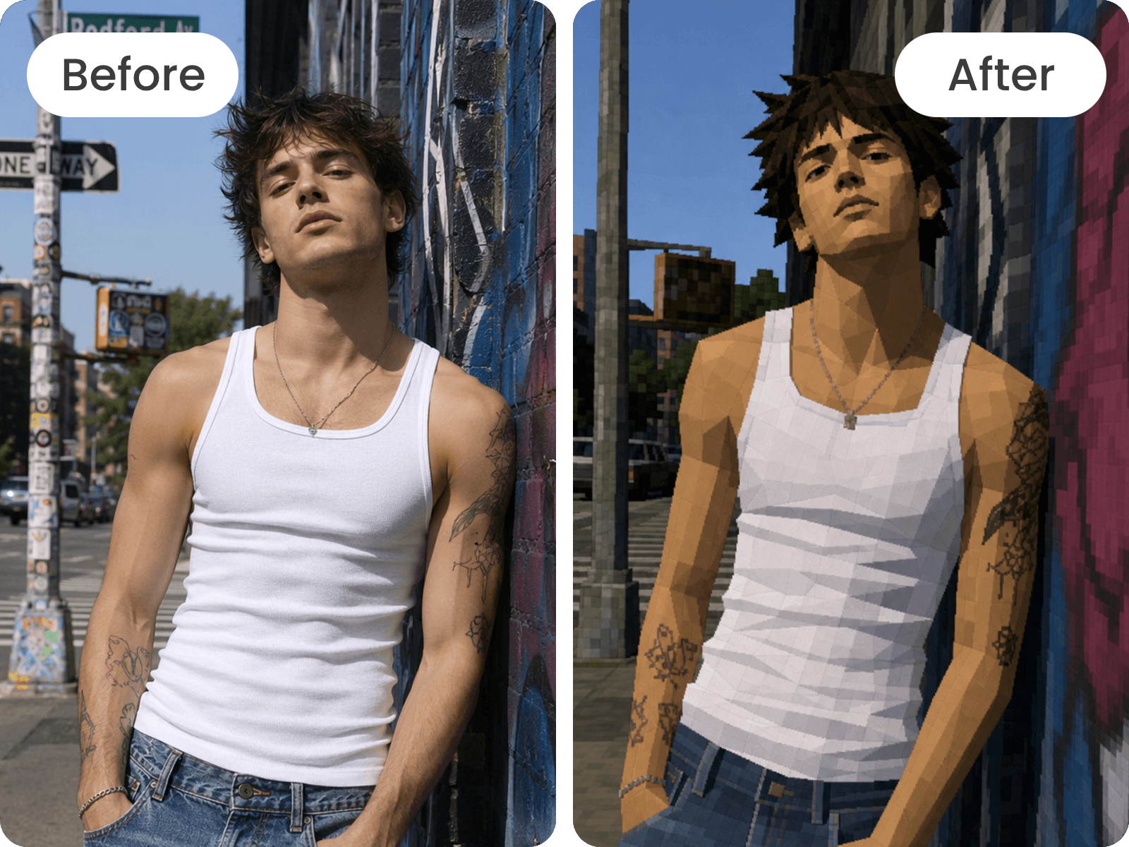 Convert a boy photo to ps2 style