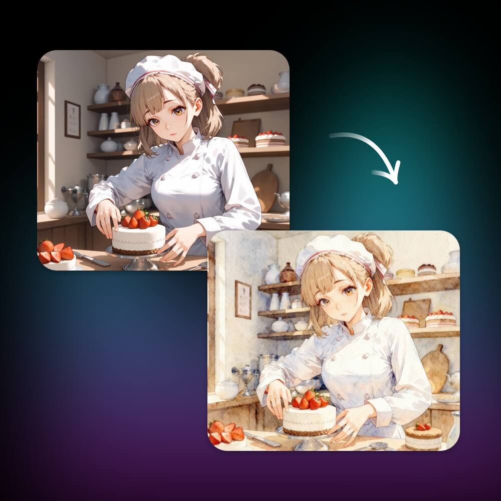 Convert a cartoon image into a cartoon drawing