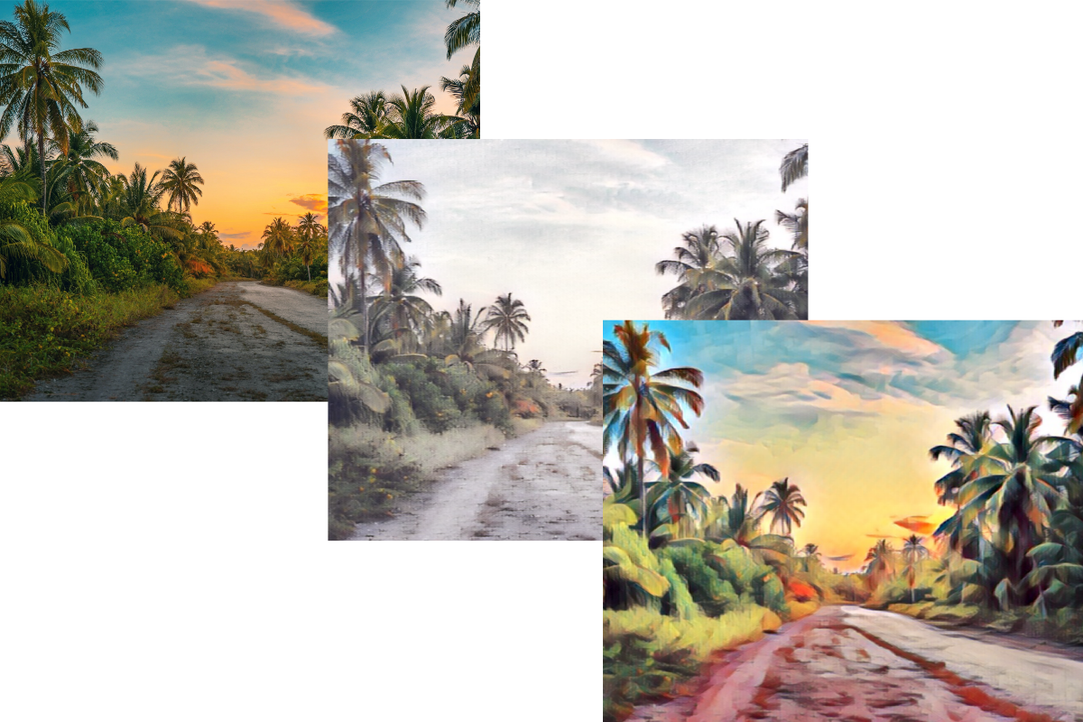 Ajouter deux effets aquarelles différents à une image paysage
