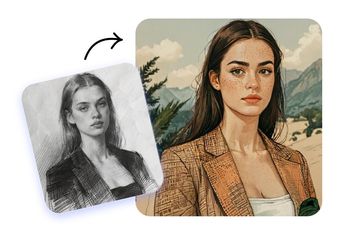 Convert sketch image to other style