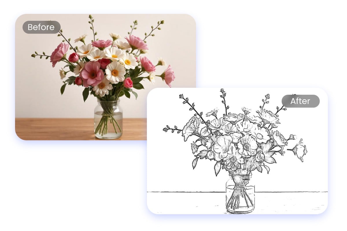 AI Line Art Generator: Make Line Art from Text & Photo | Fotor