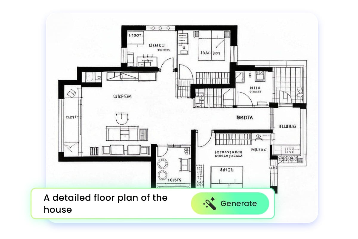 Convert text to 2d floor plan with fotor ai