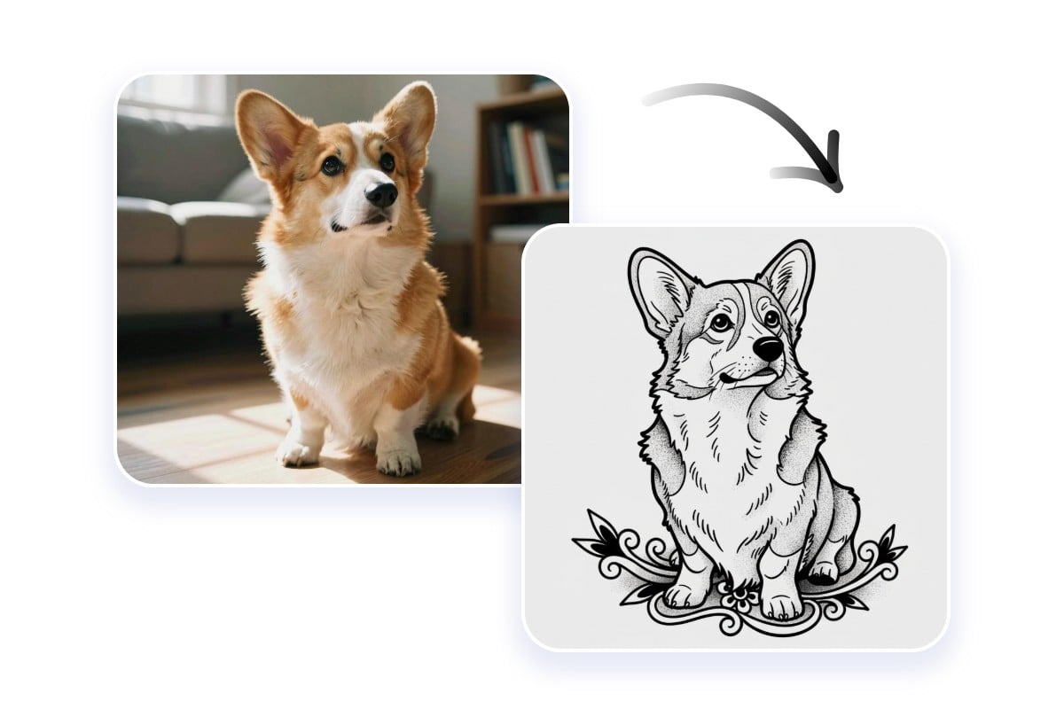 Convert uploaded images into tattoo ready artwork