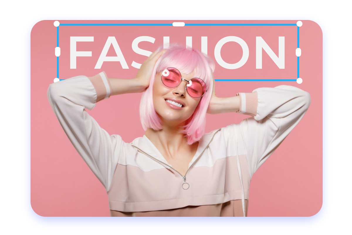 Convert your photo to fashion magzine with our free text behind image tool in one click