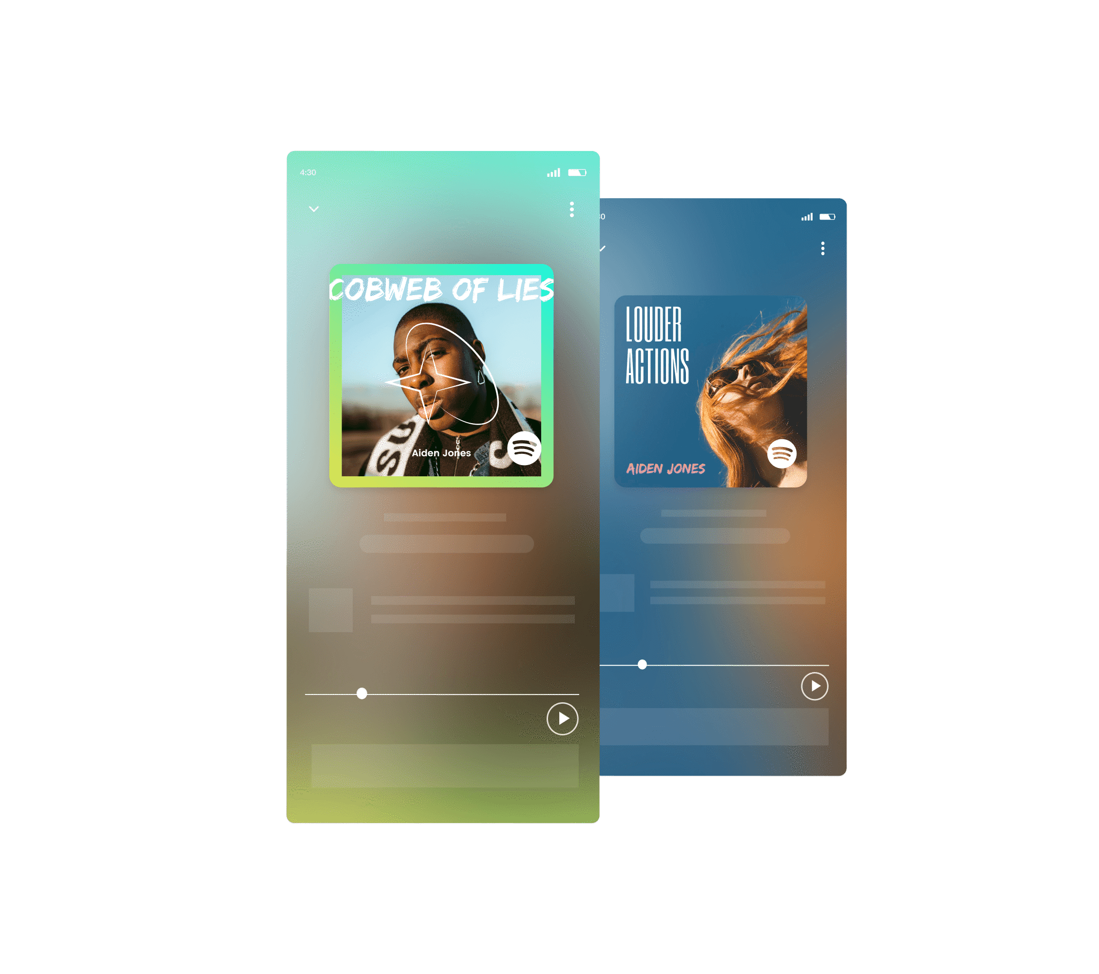 Personalized Spotify Album Poster Cover Song List Music Player